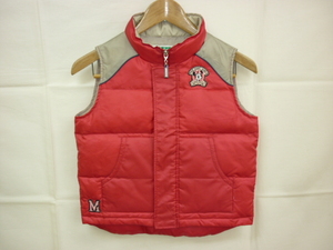 [YS-1]# Munsingwear wear MUNSINGWEAR Kids ( girl ) down vest red & beige color series size :120 # Tokyo departure #