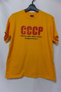 ■【YS-1】CCCP■Tシャツ■メンズ■状態良好■サイズ・M■イエロー系■【同梱可能商品】■A