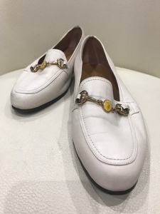 ■【YS-1】 トラサルディ TRUSSARDI パンプス ■ 白系 24,5cm 日本製 【東京発 手渡し可能】K■