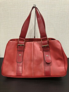 #[YS-1] Samantha Thavasa handbag # red series leather length 21cm× width 36cm× inset 15cm # Samantha Thavasa [ Tokyo departure personal delivery possibility ]K#