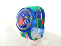 【 稼働中 】 スウォッチ 腕時計 POP SWATCH AG1991 Pole Vault Quartz Watch 棒高跳び_画像2