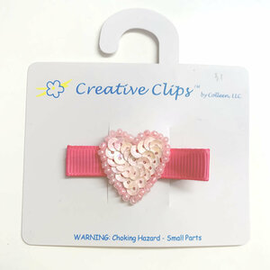  hair clip ( baby Kids for ) hairpin ( pink Heart )