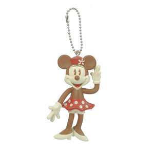 Disney (ディズニー) Minnie Mouse (ミニーマウス) Retro Vintage Colored Bendable Figure フィギュアタイプ キーホルダー