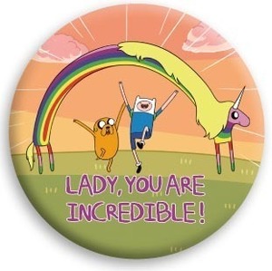 Adventure Time (アドベンチャータイム)　LADY INCREDBLE BUTTON 缶バッジ (ピンタイプ)☆