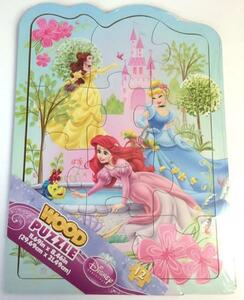 Disney (ディズニー) プリンセス　ウッドパズル　12ピース　ブルー系