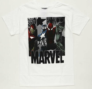 Marvel Comics (マーベル・コミック) アメリカン・コミック (アメコミ) ヒーロー 半袖Tシャツ 白　メンズ Lサイズ