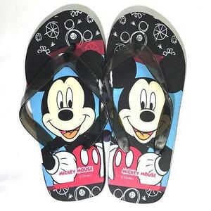 Disney ( ディズニー) キャラクター ミッキーマウス ビーチサンダル ブラック 21cm 【ポスト投函配送に限り送料無料】