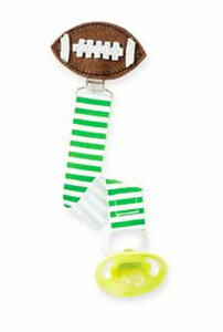  mud pie mudpie pacifier clip football 