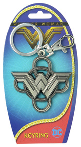 DCコミック　Wonder Woman (ワンダーウーマン) NEW Logo with Key Ring メタルキーリング キーホルダー