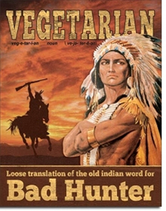 Vegetarian - Translation ★ Tin Signs（ブリキ看板）【並行輸入品】