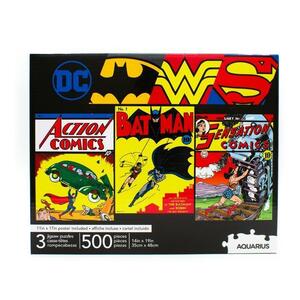 【訳あり商品】DC Comics（DCコミック）500ピース x 3（Action comics・Batman・Sensation comics）ジグソーパズル