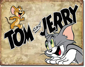 Tom ＆ Jerry Retro Panels ★ Tin Signs（ブリキ看板）【並行輸入品】