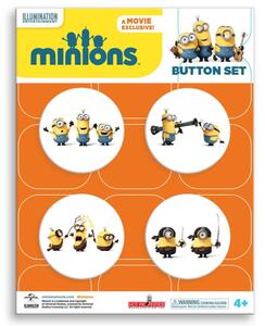 minions ( Mini on z) Group shota button pack оружие жестяная банка значок 4 шт. комплект 