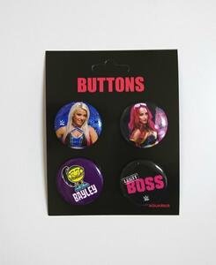 WWE Divas　BUTTON PACK 4個セット 缶バッジ (ピンタイプ)