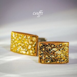 ◆●限定デザイン【カフス】伝統技法 ベトナム ソンマイの漆絵 アート作品 ハンドメイド アクセサリー カフリンクス 芸術 新品 /VTM-CF2S