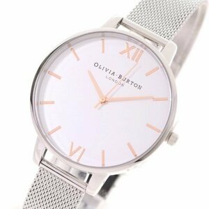  [ новый товар подлинный товар ]oli Via Barton OLIVIA BURTON наручные часы женский OB16BD97 кварц белый серебряный 