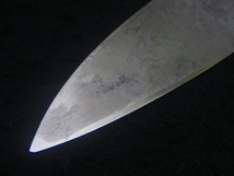 五寸五分　205g　相出刃包丁　白二鋼　水牛柄　実質刃長155㎜　Japan　professional vegetable knife　日本製　ARITSUGU　特製　有次_画像10