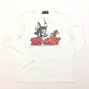 【訳ありアウトレット】② 新品 正規 Ｍ　トムアンドジェリー トムジェリ 長袖Ｔシャツ ロンＴ トム＆ジェリー ※微少の斑点シミあり