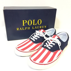  new goods regular 27.5cm Polo Ralph Lauren sneakers so- ton Polo Ralph Lauren THORTON american flag canvas star article flag design 