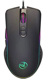 新品。有線ゲーミングマウスDPI6400光学式マウスRGBバックライト付きオフィスマウス7ボタン人間工学に基づいたデザイン