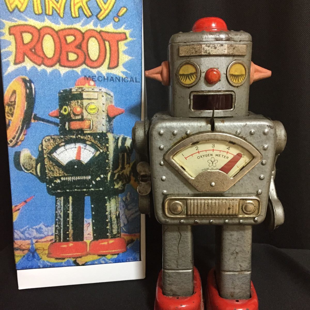 ヨネザワ玩具製 1950s当時物スモーキング.ロボット箱付き完動品‼️ 激安な