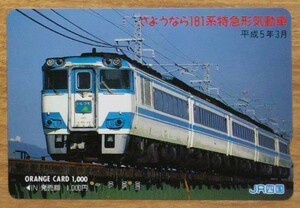 37I 使用済 さようなら181系特急形気動車 いしづち 平成5年3月