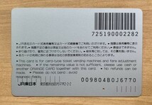 07Ｎ オレンジカード 1穴使用済 長野駅開業110周年記念 新幹線あさま 1000円券 JR東日本 長野支社_画像2