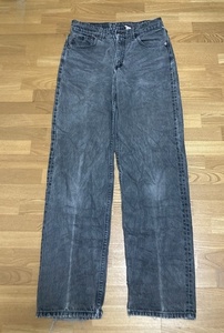 90's USA製 リーバイス Levi's 555 リラックスフィット ブラックデニムパンツ (W30 L32) 黒 90年代 アメリカ製 オールド 赤タブ 95年製