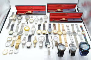【 ジャンク 時計 まとめて 】 SEIKO CITIZEN CASIO Swatch AUREOLE 等 他多数 腕時計 ジャンク品 　 (k-0114)