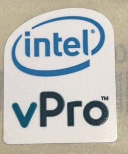 # new goods * unused #10 pieces set [intel vPro] emblem seal [20*23.] free shipping * pursuit service attaching *P321