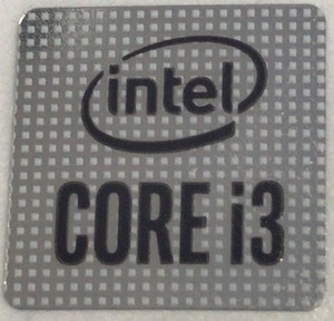 ■新品・未使用 ■10枚セット 新世代【CORE i3】エンブレムシール【14*14㎜】送料無料・追跡サービス付き☆P054