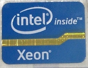 ■新品・未使用 ■10枚セット 【intel inside XEON】エンブレムシール【21*16㎜】送料無料・追跡サービス付き☆P074