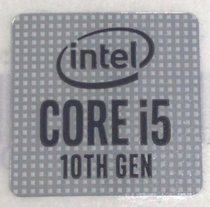 ■新品・未使用 ■10枚セット 十代目【CORE i5　10th】エンブレムシール【18*18㎜】送料無料・追跡サービス付き☆P081