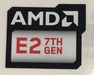 ■新品・未使用 ■10枚セット 七代【AMD E2 7TH GEN】エンブレムシール　【20*16㎜】送料無料・追跡サービス付き☆P246