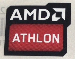 ■新品・未使用 ■10枚セット 【AMD ATHLON】エンブレムシール【20*16㎜】送料無料・追跡サービス付き☆P225