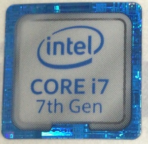 ■新品・未使用 ■10枚セット 七代目【CORE i7 7th】エンブレムシール【18*18㎜】送料無料・追跡サービス付き☆P049