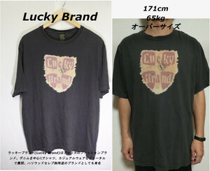 【メンズ】Lucky BrandプリントTシャツ/USAブランドハリウッドセレブ御用達XXL