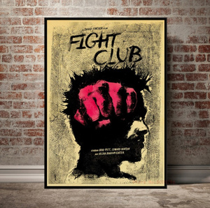 G1001 ファイト・クラブ Fight Club　ブラッド・ピット　キャンバスアートポスター　50×70cm キャンバス生地 　インテリア　海外製　A