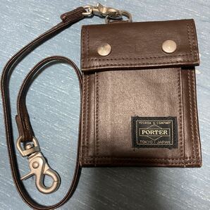 【美品・送料無料】PORTER ウォレット 二つ折り財布 ポーター ブラウン