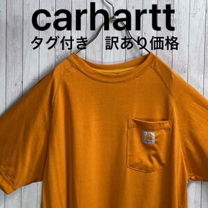 Tシャツ 胸ポケット carhartt カーハート オレンジ XL 訳あり