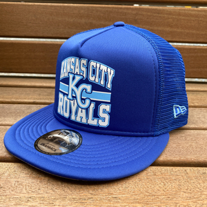 海外限定 NEWERA ニューエラ 9Fifty ロゴトラッカー スナップバックキャップ LogoTrucker メッシュ MLB ロイヤルズ Kc Royals 米国正規品