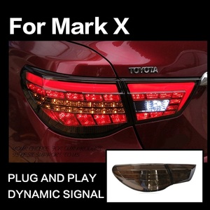 テールライト GRX130 マークX LED '10-'12 前期型 シーケンシャルウィンカー レッド 4GR-FSE 2GR-FSE トヨタ AOKEDING