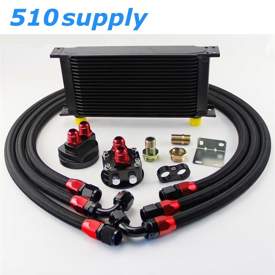 オイルクーラー FJクルーザー GSJ15W 19段 汎用 オイルエレメント移設タイプ ブラック 1GR-FE CSKS