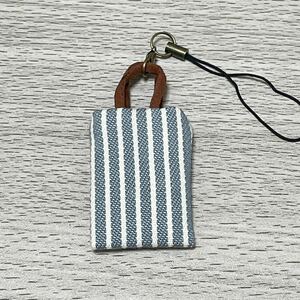  hand made strap * miniature handbag bag * stripe 2