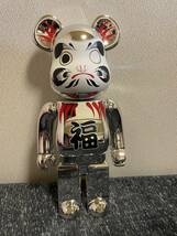 BE@RBRICK 達磨 銀メッキ 400％ ベアブリック コラボ MEDICOM TOY メディコム トイ_画像1