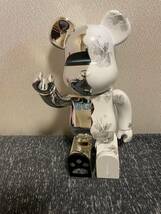 BE@RBRICK SORAYAMA × Daniel Arsham クローム 2G 空山基 400%　ベアブリック　メディコムトイ コラボ_画像3