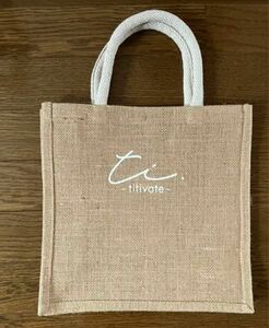 《titivate》非売品 新品未使用 ロゴ入りジュートバッグ