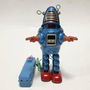 プラネットロボット ブリキ玩具 作動品 点灯 アンテナ回転 1960年代当時もの 吉屋製 電動リモコン 2足歩行 美品 レトロ ビンテージ