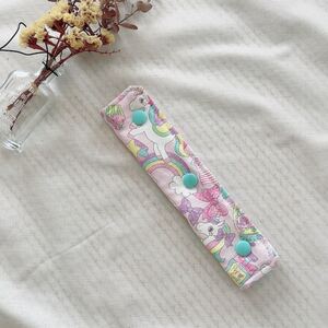 【ハンドメイド】ユニコーン ×花 水筒用肩紐カバー ホルダー 肩カバー 紐カバー ペガサス