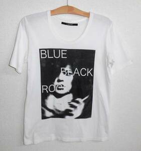 美品 satta サッタ BLUE BLACK ROCK Tシャツ 2 ボックスフォトデザイン